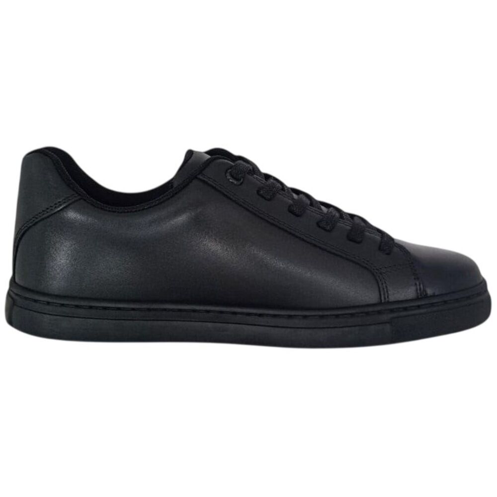 Pretty Green Childrens/Kids Latham Leather Sneakers / Black